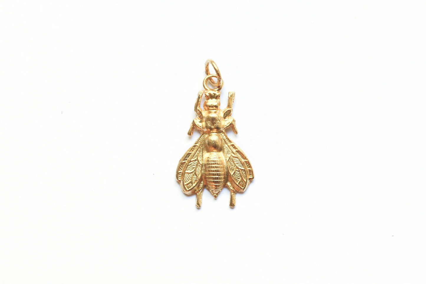 Gold Bee Charm, Anatomical Bee Charm, Bumblebee Charm, Queen Bee Charm, Bee Jewelry, Garden Charm, Garden Jewelry, Nature Charm, Finding
