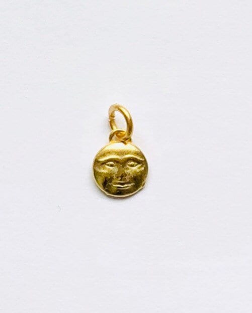 Man in the Moon, Moon Coin Charm, Gold Moon, Silver Moon, Celestial Jewelry, Cosmic Charm, Jewelry Finding, Astrological Jewelry, Astrology