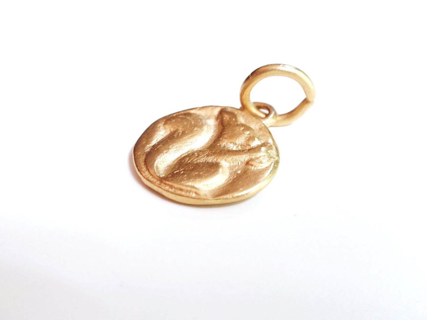 Gold Squirrel Coin Charm, Gold Charm, Coin Jewelry, Squirrel Jewelry, Squirrel Necklace, Pewter Charm, Britannium Charm, Charm Bracelet