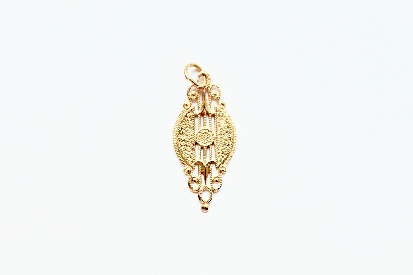 Gold Deco Connector, Vintage Connector, Antique Supply, Antique Jewelry, Art Deco Jewelry, Earring Component, Pewter Finding, Britannium