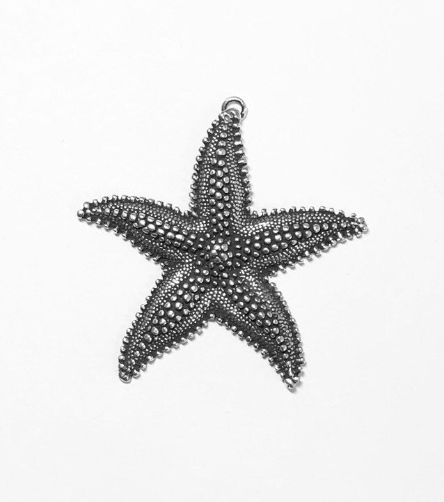 Starfish Pendant, Statement Pendant, Ocean Jewelry, Beach Jewelry, Large Pendant, Gold Pendant, Silver Pendant