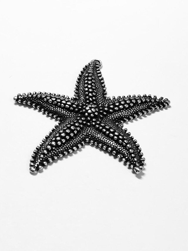 Starfish Pendant, Statement Pendant, Ocean Jewelry, Beach Jewelry, Large Pendant, Gold Pendant, Silver Pendant
