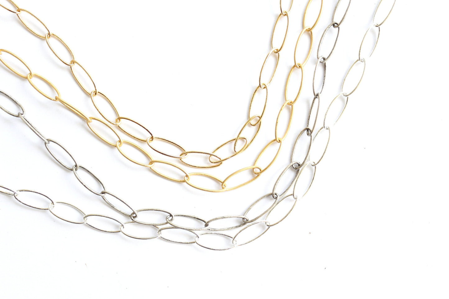 Bulk Jewelry Making Link Chain, Wholesale Chain, Bulk Chain, Paperclip Chain, Jewelry Making, Oval Link Chain, Extender Chain, Loop Chain