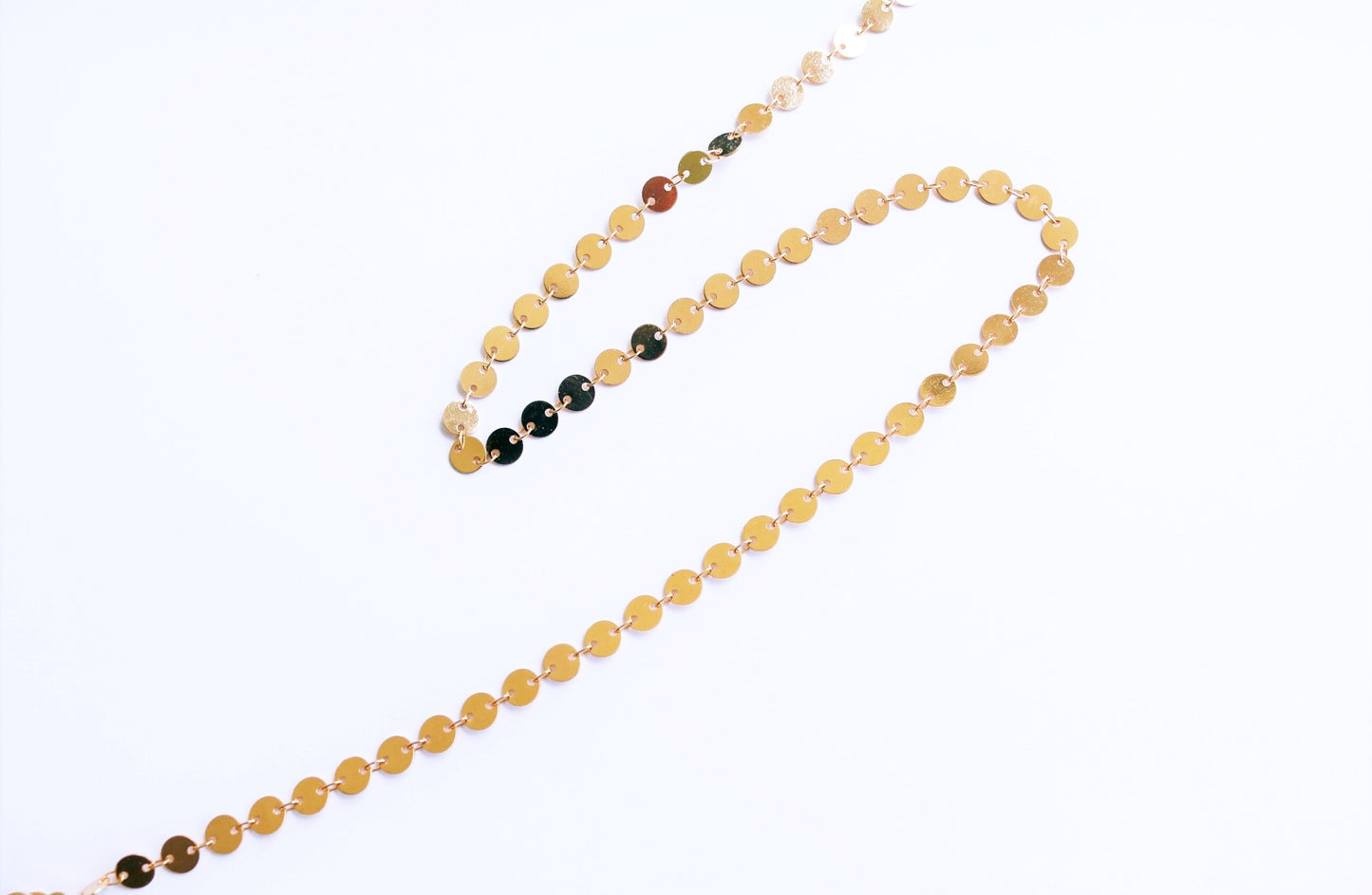 Sequin Chain By The Foot, Wholesale Chain, Bulk Chain, Jewelry Design, Jewelry Component, Jewelry Findings, Silver Chain, Circle Chain, Gold