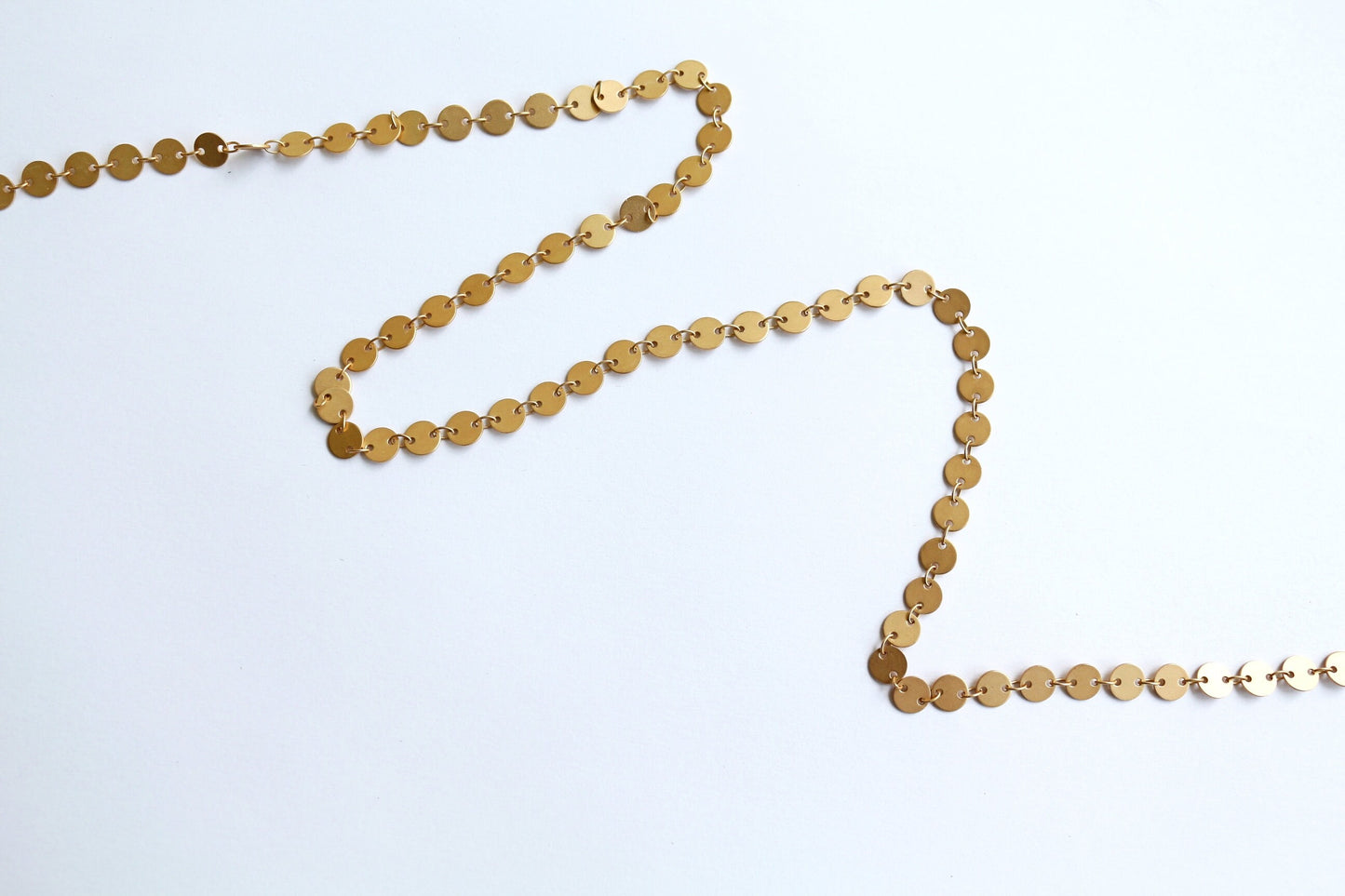 Sequin Chain By The Foot, Wholesale Chain, Bulk Chain, Jewelry Design, Jewelry Component, Jewelry Findings, Silver Chain, Circle Chain, Gold