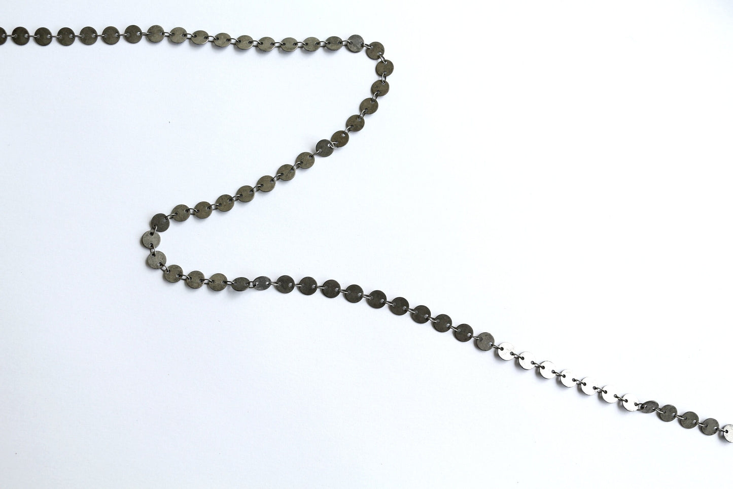 Sequin Chain By The Foot, Wholesale Chain, Bulk Chain, Jewelry Design, Jewelry Component, Jewelry Findings, Silver Chain, Circle Chain, Gold