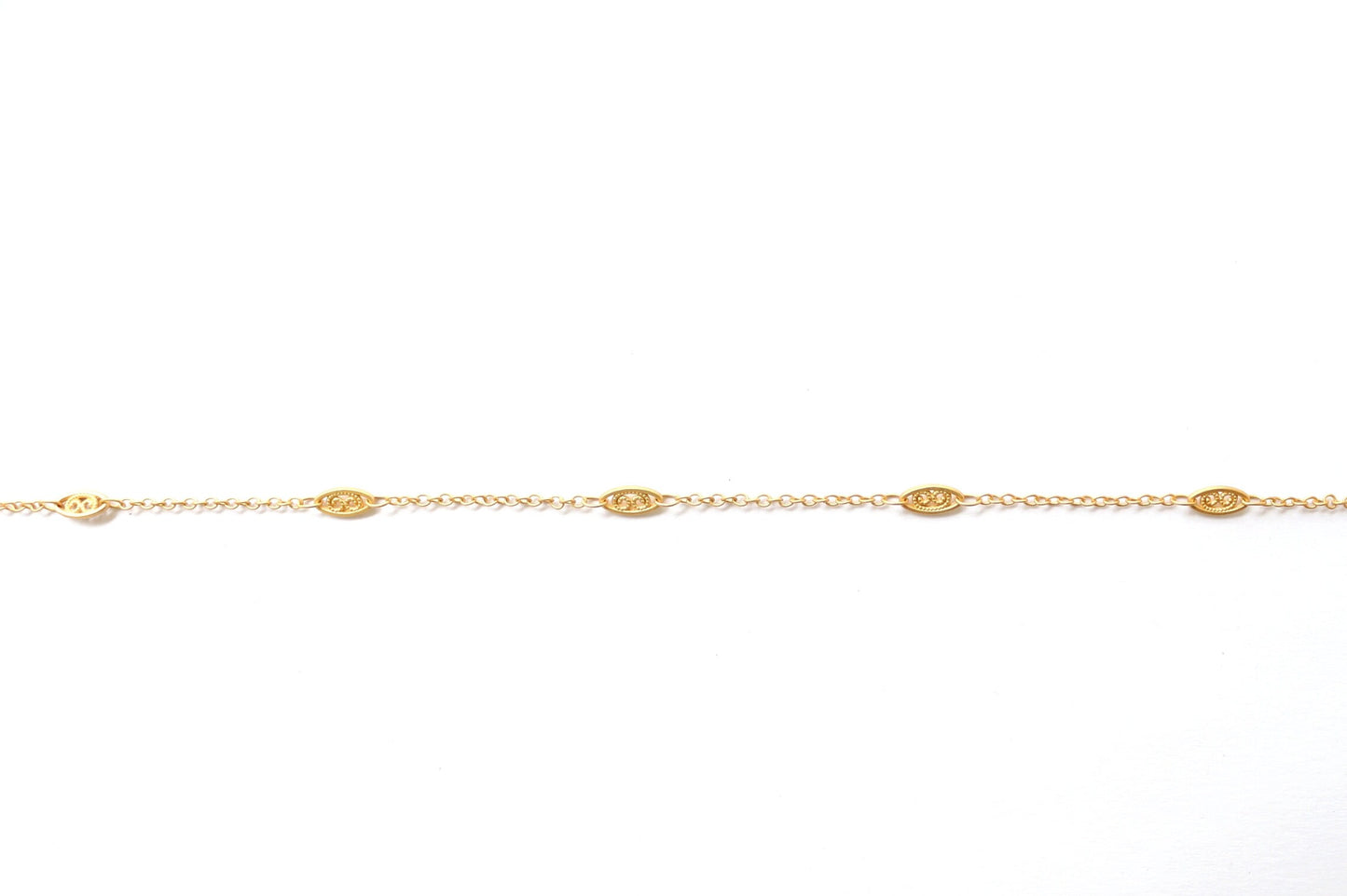 Bulk Link Chain, Jewelry Making Link Chain, Wholesale Chain, Bulk Chain, Fine Filigree Chain, Sectioned Chain, Brass Chain, Gold