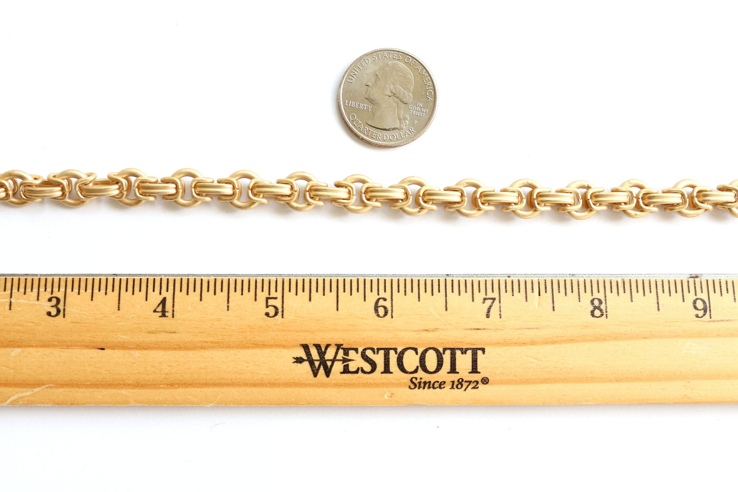 Byzantine Style Brass Chain, Plated Brass Chain, Bulk Chain, Wholesale Supply, Jewelry Finding, Jewelry Making,Heavy Chain,Chain by the Foot
