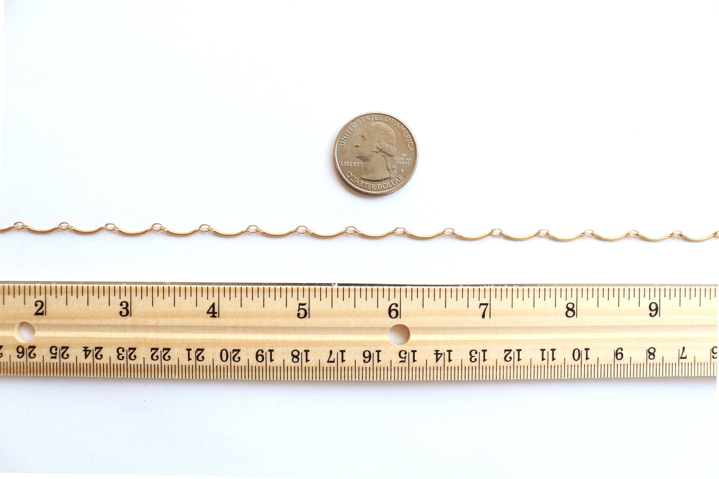 Scalloped Bar Chain, Bulk Chain, Wholesale Chain, Delicate Chain, Link Chain, Silver Chain, Necklace Chain, Gold Chain, Jewelry Finding