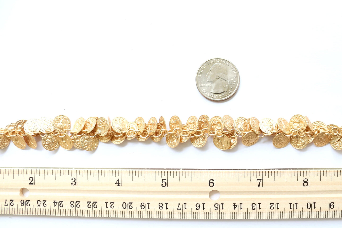 Statement Coin Chain, Wholesale Chain, Chain by the Foot, Bulk Chain, Jewelry Supply, Dangle Chain, Coin Necklace, Coin Jewelry, Findings