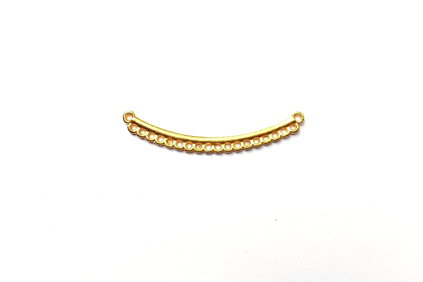Gold Scalloped Pendant Component, Jewelry Making, Jewelry Supply, Charm Hanger, Gold Pendant, Jewelry Finding, Britannium, Pewter, Hanger