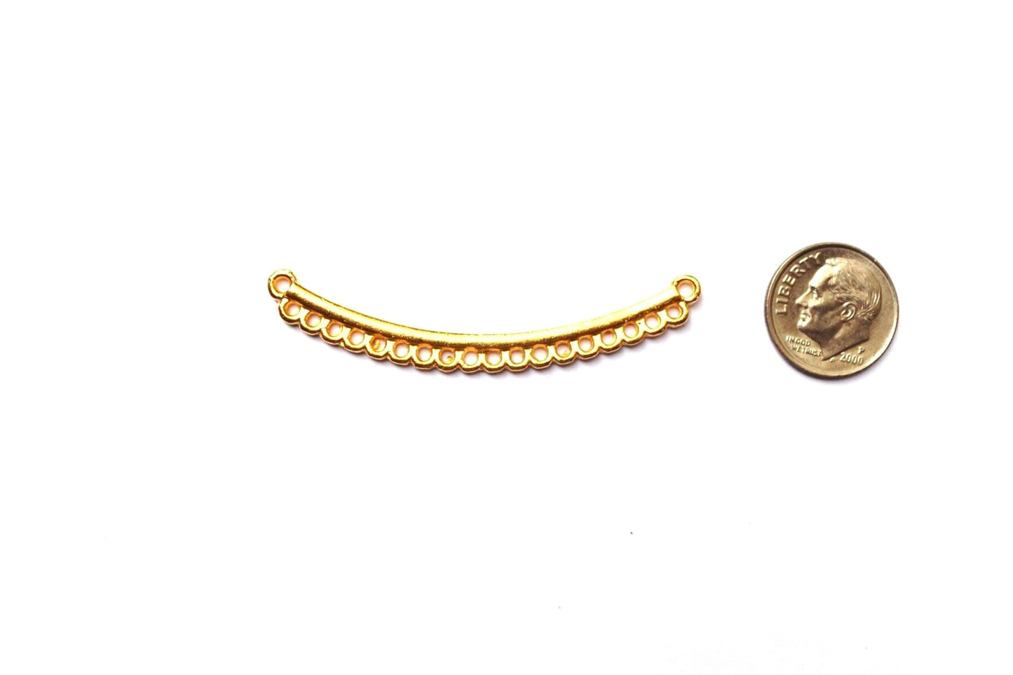 Gold Scalloped Pendant Component, Jewelry Making, Jewelry Supply, Charm Hanger, Gold Pendant, Jewelry Finding, Britannium, Pewter, Hanger