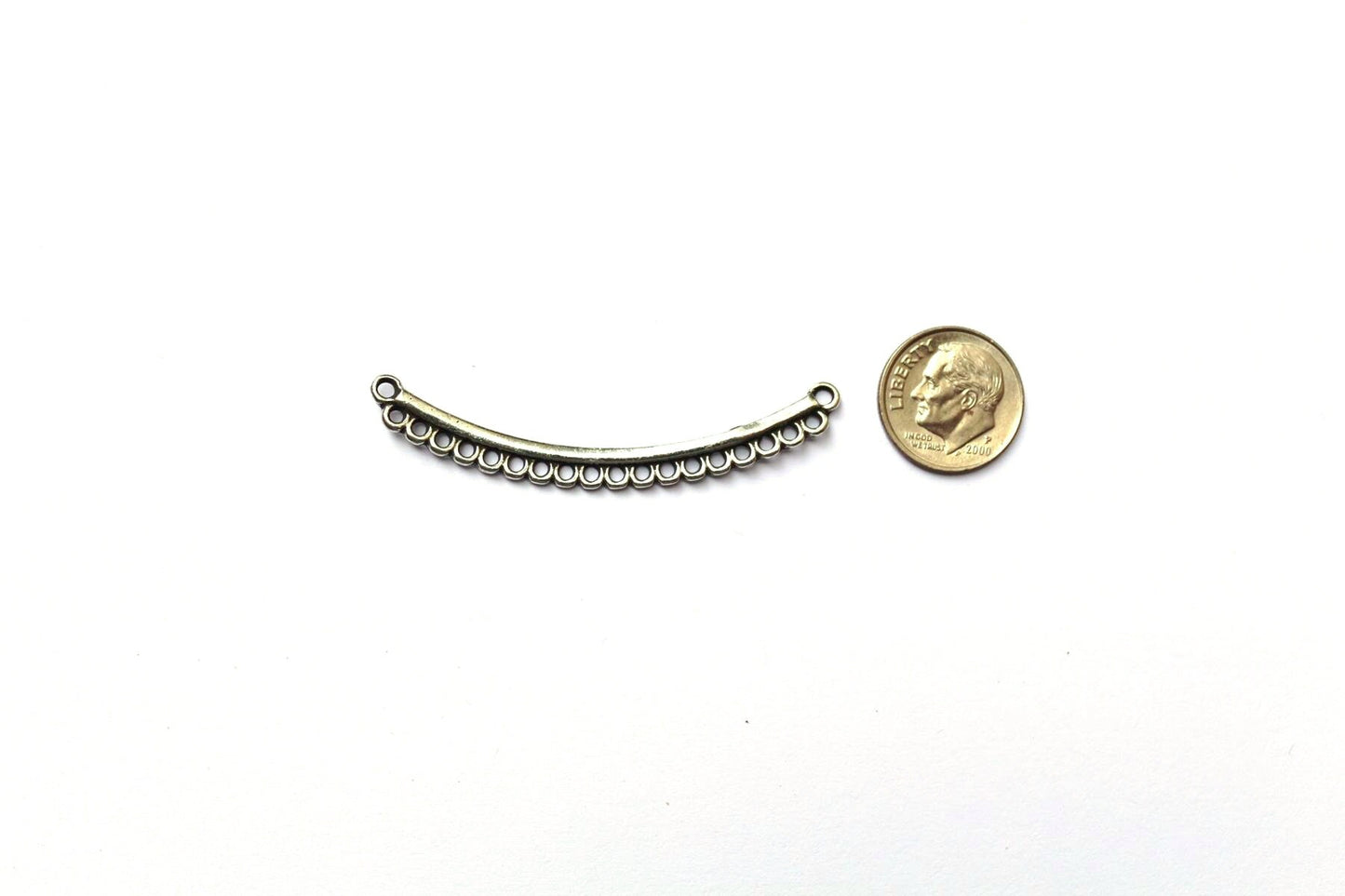 Gold Scalloped Pendant Component, Jewelry Making, Jewelry Supply, Charm Hanger, Gold Pendant, Jewelry Finding, Britannium, Pewter, Hanger