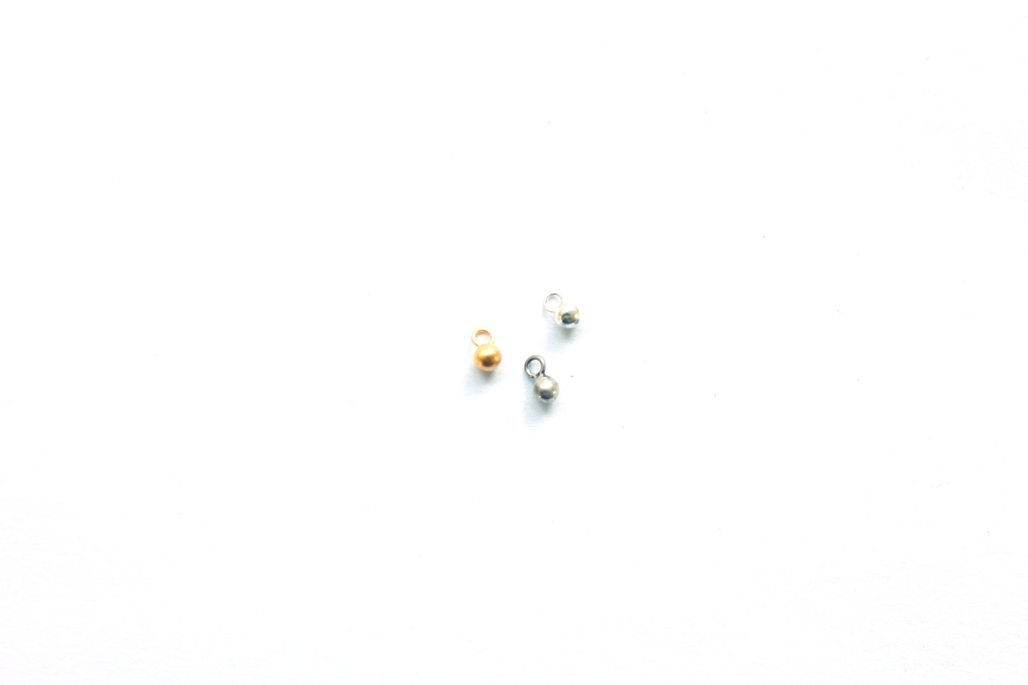Minimalist Tiny Dangle Charm, Bali Silver Finding, Round Drop Charm, Balinese Silver, Jewelry Finding, Jewelry Component, Tiny Charm,Vermeil