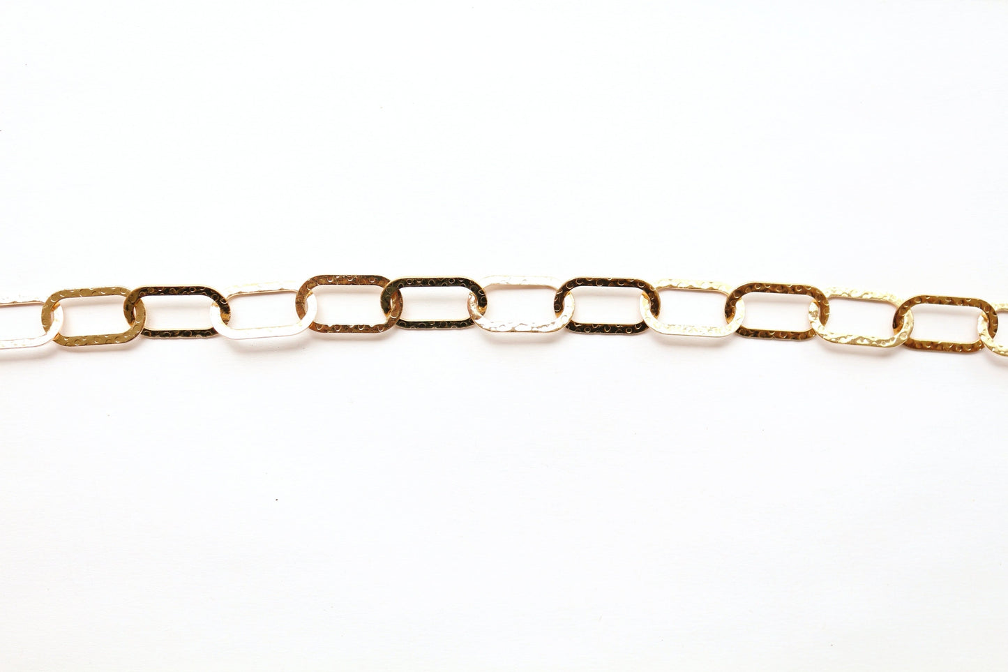 Large Hammered Paperclip Chain, Hammered Chain, Link Chain, Textured Chain, Jewelry Supply, Chain by the Foot, Bulk Chain, Supply