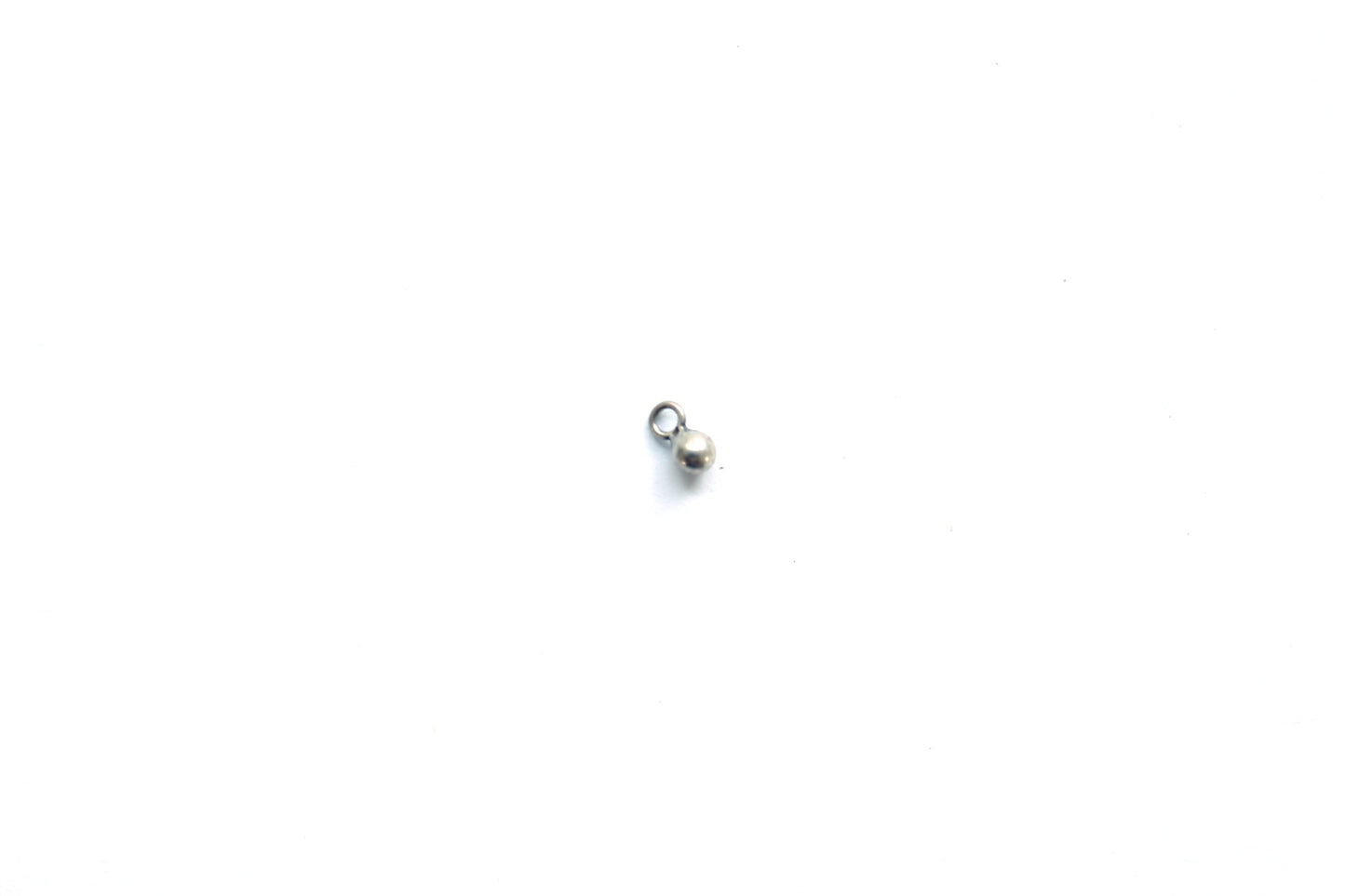 Minimalist Tiny Dangle Charm, Bali Silver Finding, Round Drop Charm, Balinese Silver, Jewelry Finding, Jewelry Component, Tiny Charm,Vermeil