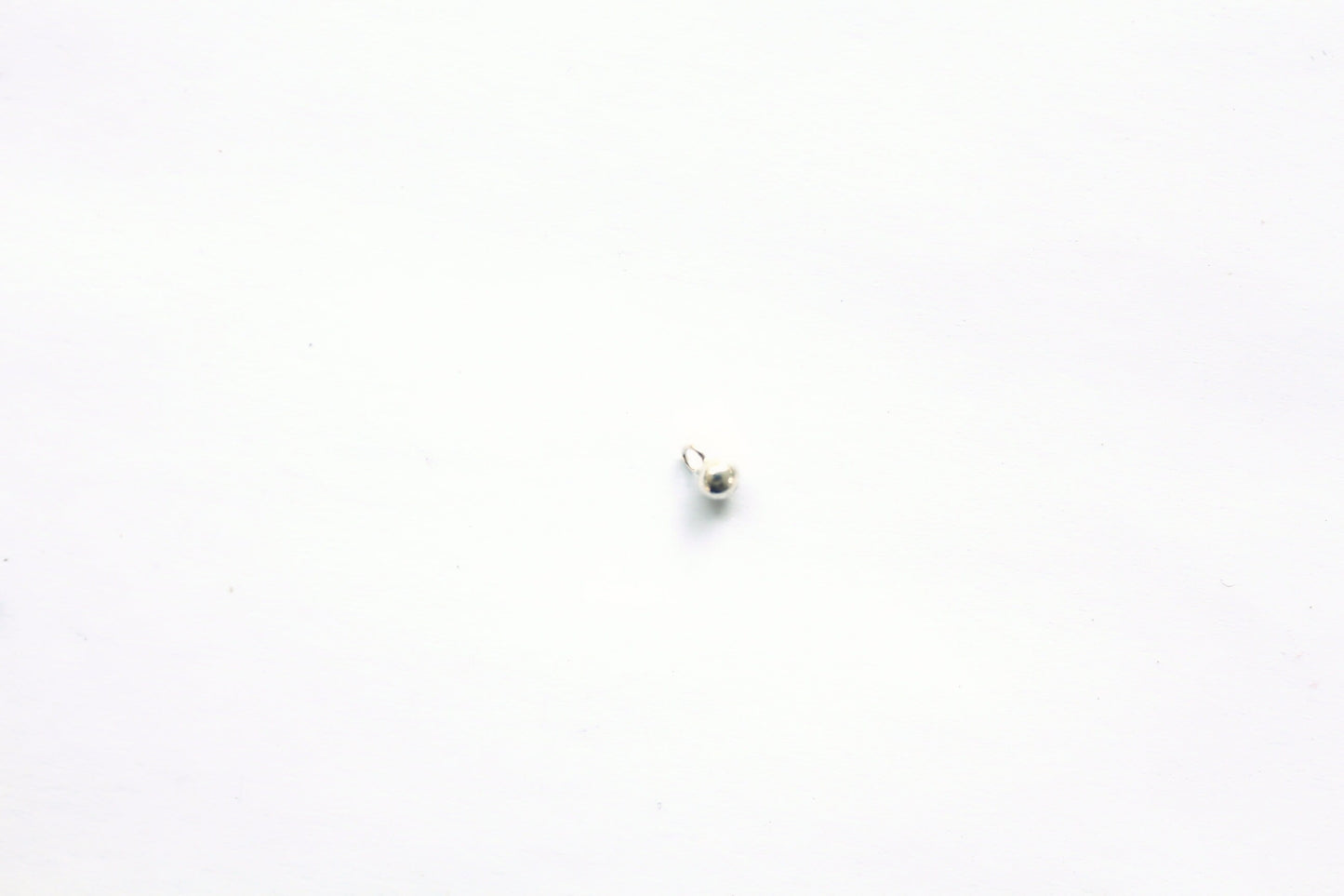 Minimalist Tiny Dangle Charm, Bali Silver Finding, Round Drop Charm, Balinese Silver, Jewelry Finding, Jewelry Component, Tiny Charm,Vermeil