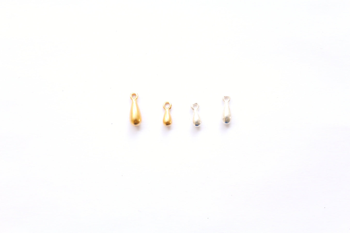 Minimalist Tiny Teardrop Charm, 3D Teardrop, Bali Silver Finding, Drop Charm, Balinese Silver, Jewelry Finding, Jewelry Component,Tiny Charm