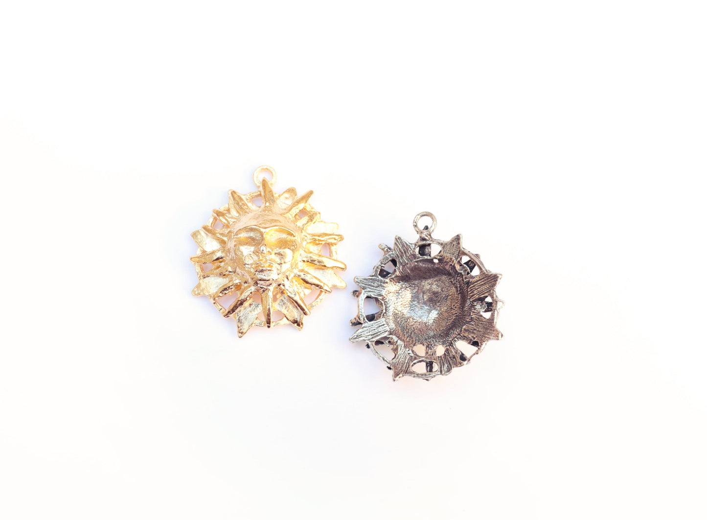 Gold Sun Pendant, Celestial Pendant, Celestial Jewelry, Planet Charm, Gold Pendant, Space Jewelry, Sunshine Charm, Statement Pendant, Solar