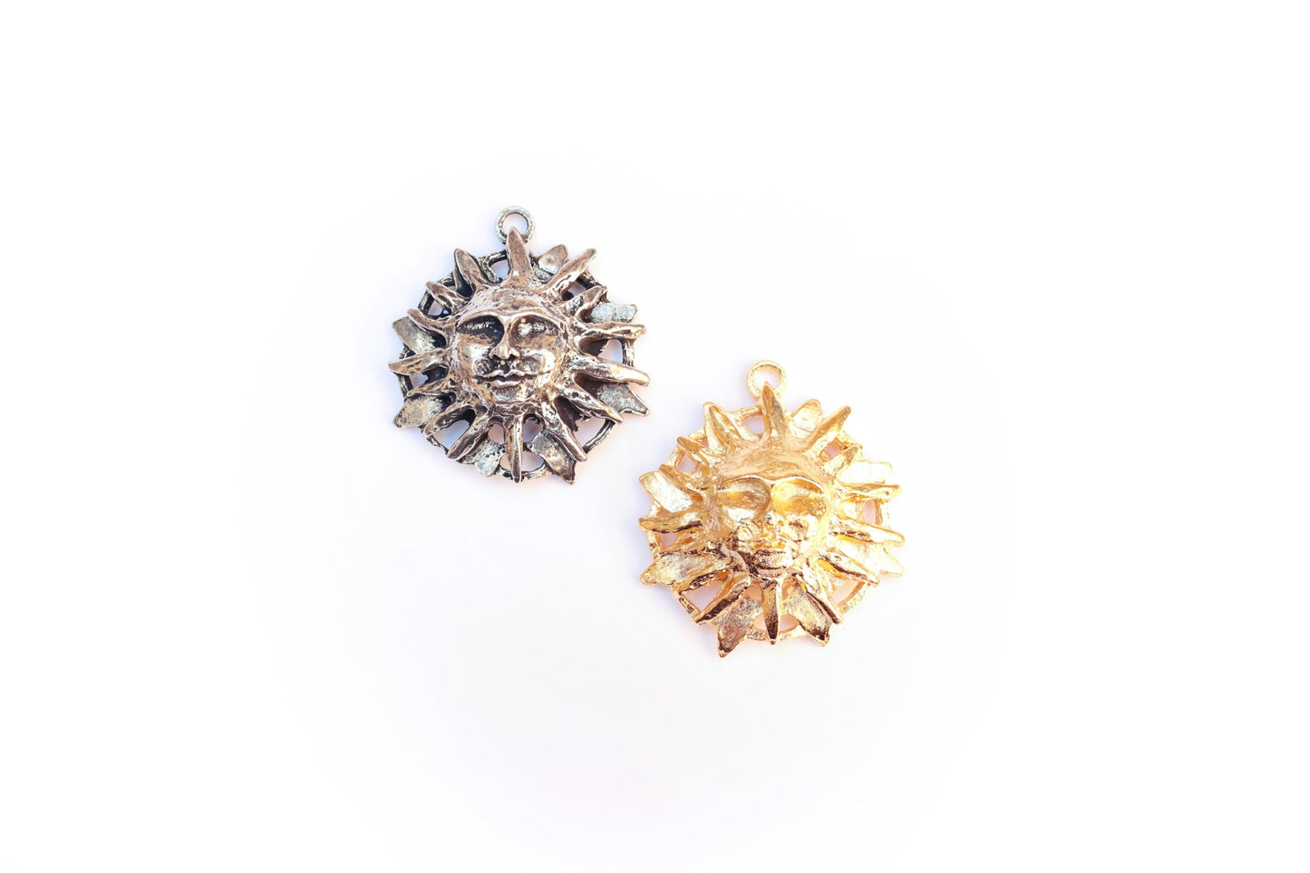 Gold Sun Pendant, Celestial Pendant, Celestial Jewelry, Planet Charm, Gold Pendant, Space Jewelry, Sunshine Charm, Statement Pendant, Solar
