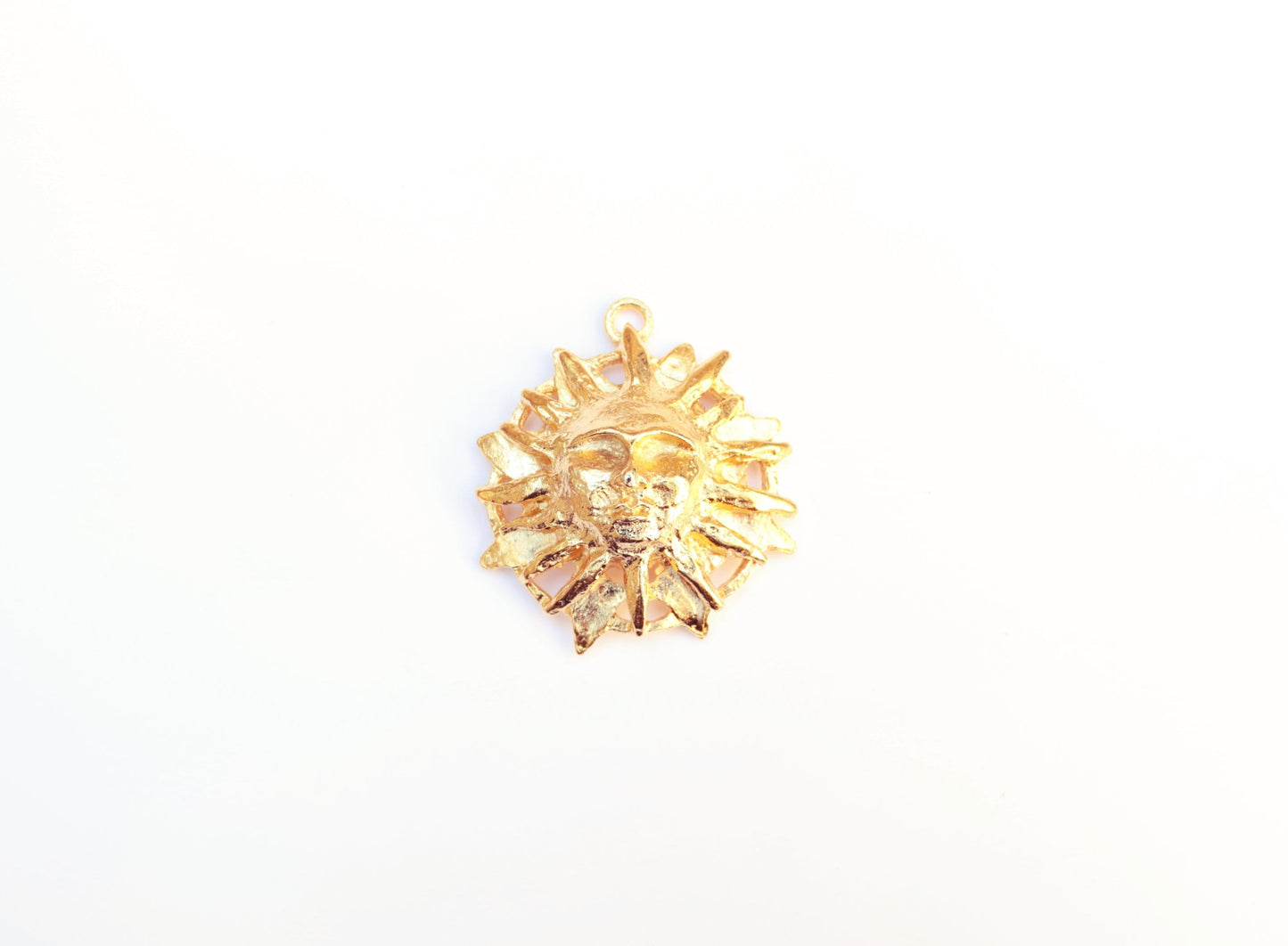 Gold Sun Pendant, Celestial Pendant, Celestial Jewelry, Planet Charm, Gold Pendant, Space Jewelry, Sunshine Charm, Statement Pendant, Solar