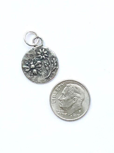 Bee Charm, Bumblebee, Queen Bee, Gold Charm, Silver Charm, Bee Garden, Honeybee, Coin Jewelry, Pewter Charm, Bee Coin, Garden Coin