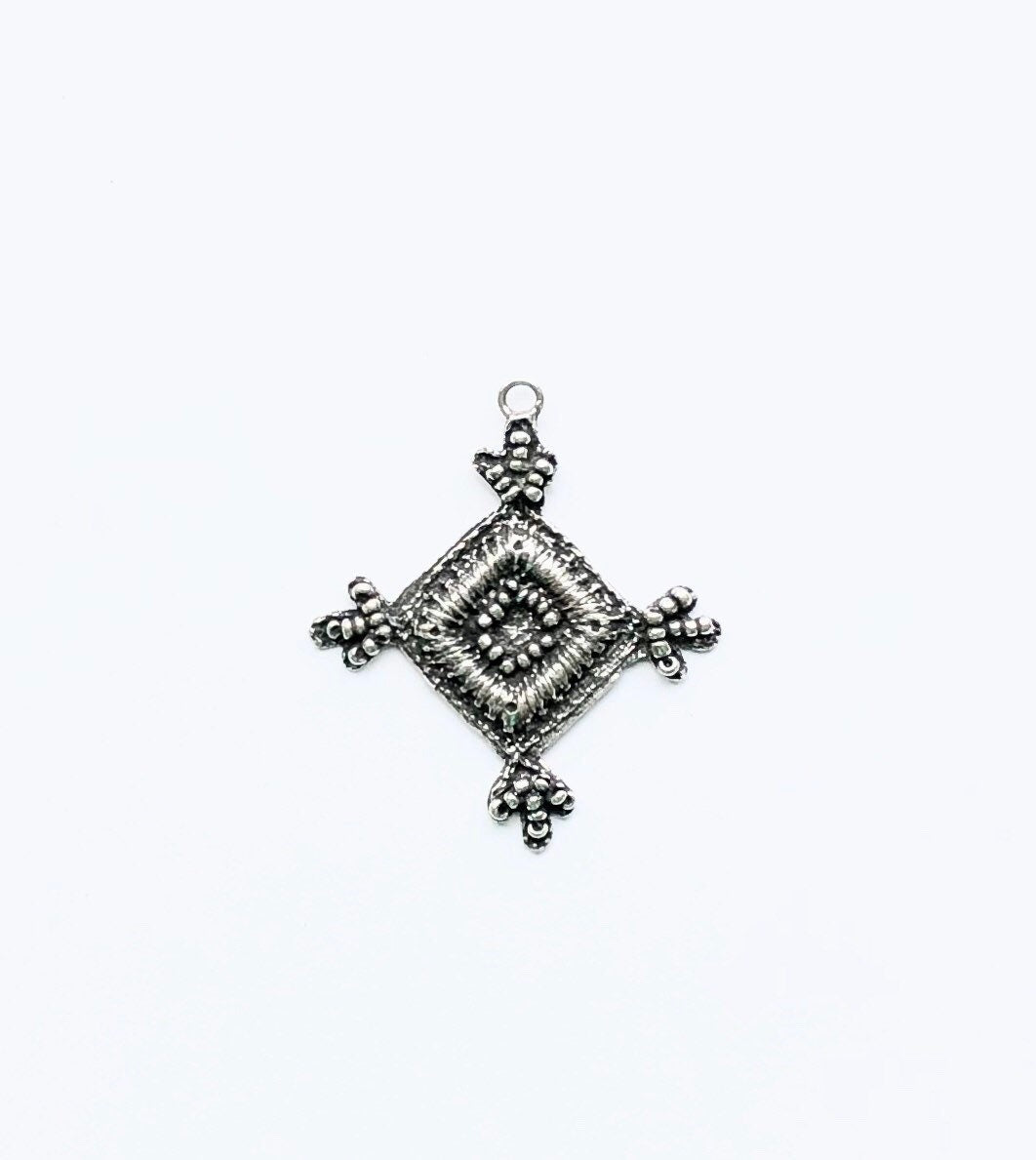 Ornate Pendant, Moroccan Charm, Gold Pendant, Silver Pendant, Gold Ornate Shield, Shield Charm, Jewelry Finding, Component