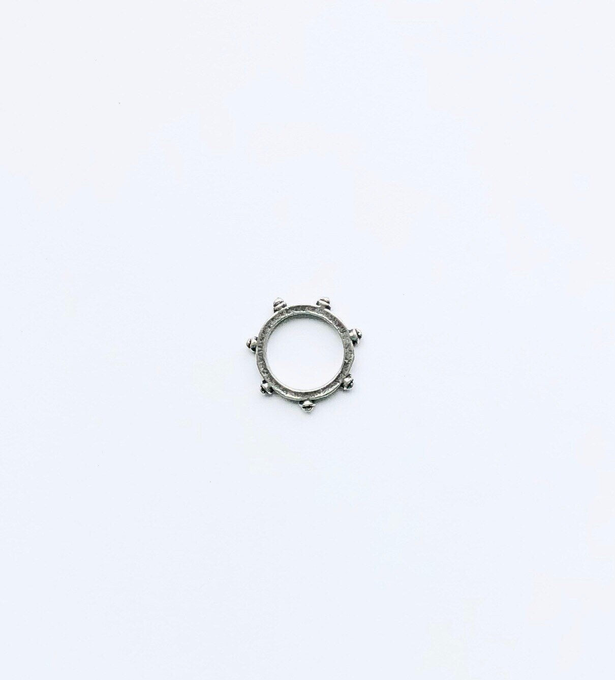 Gold Ring, Connector, Gold Enhancer, Gold Connector, Gold Ring Charm, Britannium Ring, Textured Ring, Pewter Connector, Circle