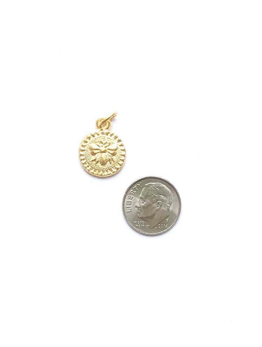 Bee Charm, Bumblebee, Queen Bee, Gold Charm, Silver Charm, Bee Pendant, Honeybee, Bumble Bee, Gold Bee, Bee Pendant, Bee Coin