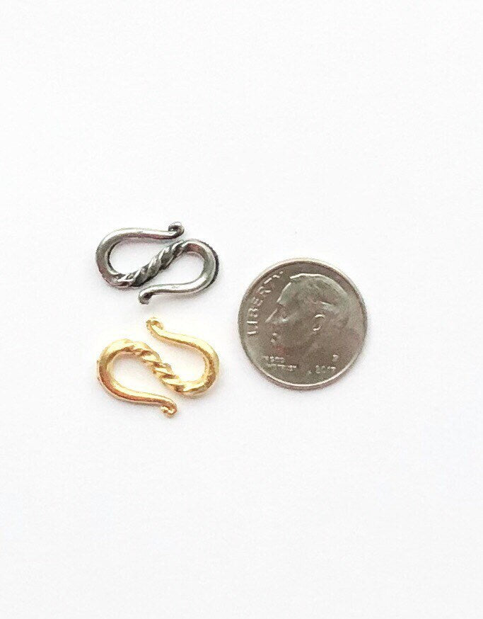 S Clasp, S Hook, Gold Clasp, Silver Clasp, Easy Clasp, Extender Clasp