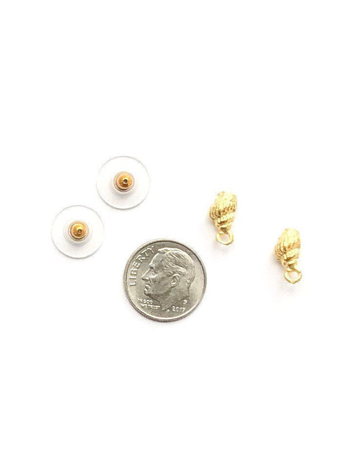 Shell Posts, Gold Posts, Gold Earrings, Shell Earrings, Jewelry Design, Beach Jewelry, Ocean Jewelry, Seashell Post, Seashell Earrings