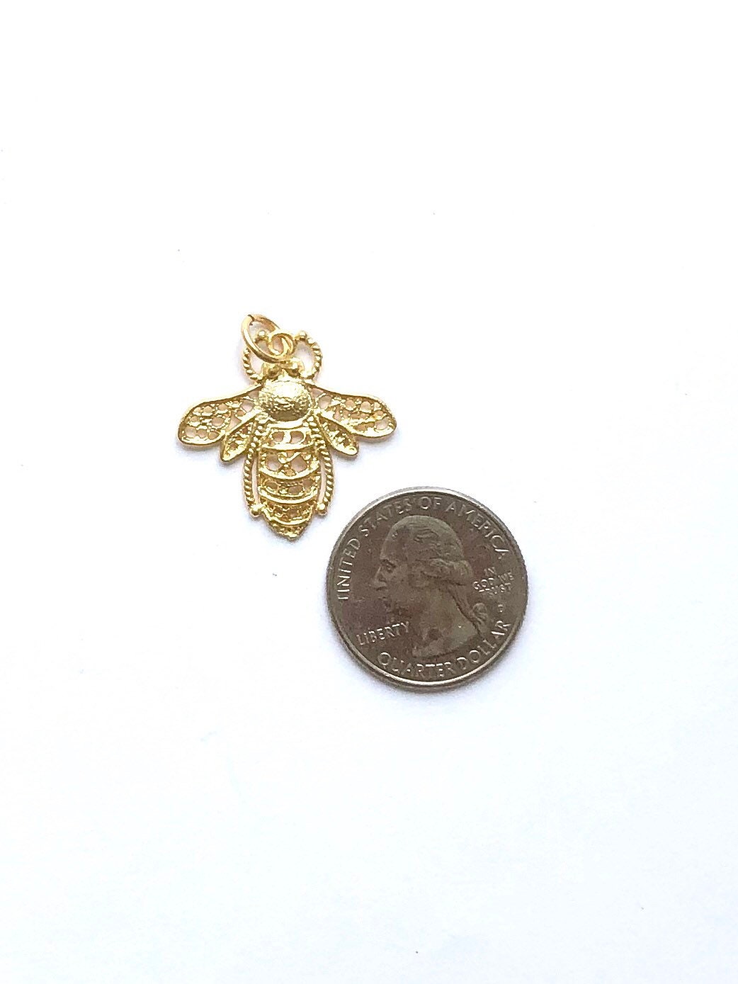 Bee Charm, Bumblebee, Queen Bee, Gold Charm, Silver Charm, Britannium, Honeybee, Pewter Charm, Bee Pendant