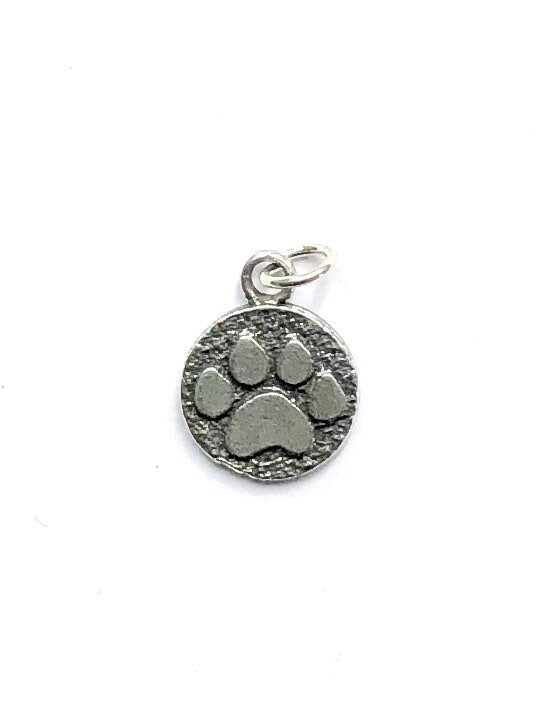 Paw Print, Animal Track, Pet Print, Clemson, Cat Print, Dog Print, Animal Print, Gold Charm, Silver Charm, Animal Pendant