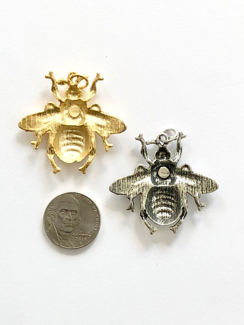 Bee Charm, Bumblebee, Queen Bee, Gold Charm, Silver Charm, Britannium, Honeybee, Bumble Bee, Pewter Charm, Bee Pendant