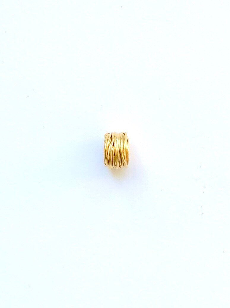 Gold Bead, Bird Nest Bead, Wire Bead, Sterling Spacer Bead, Gold Spacer Bead, Silver Bead, Jewelry Design, Statement Bead, Focal Bead