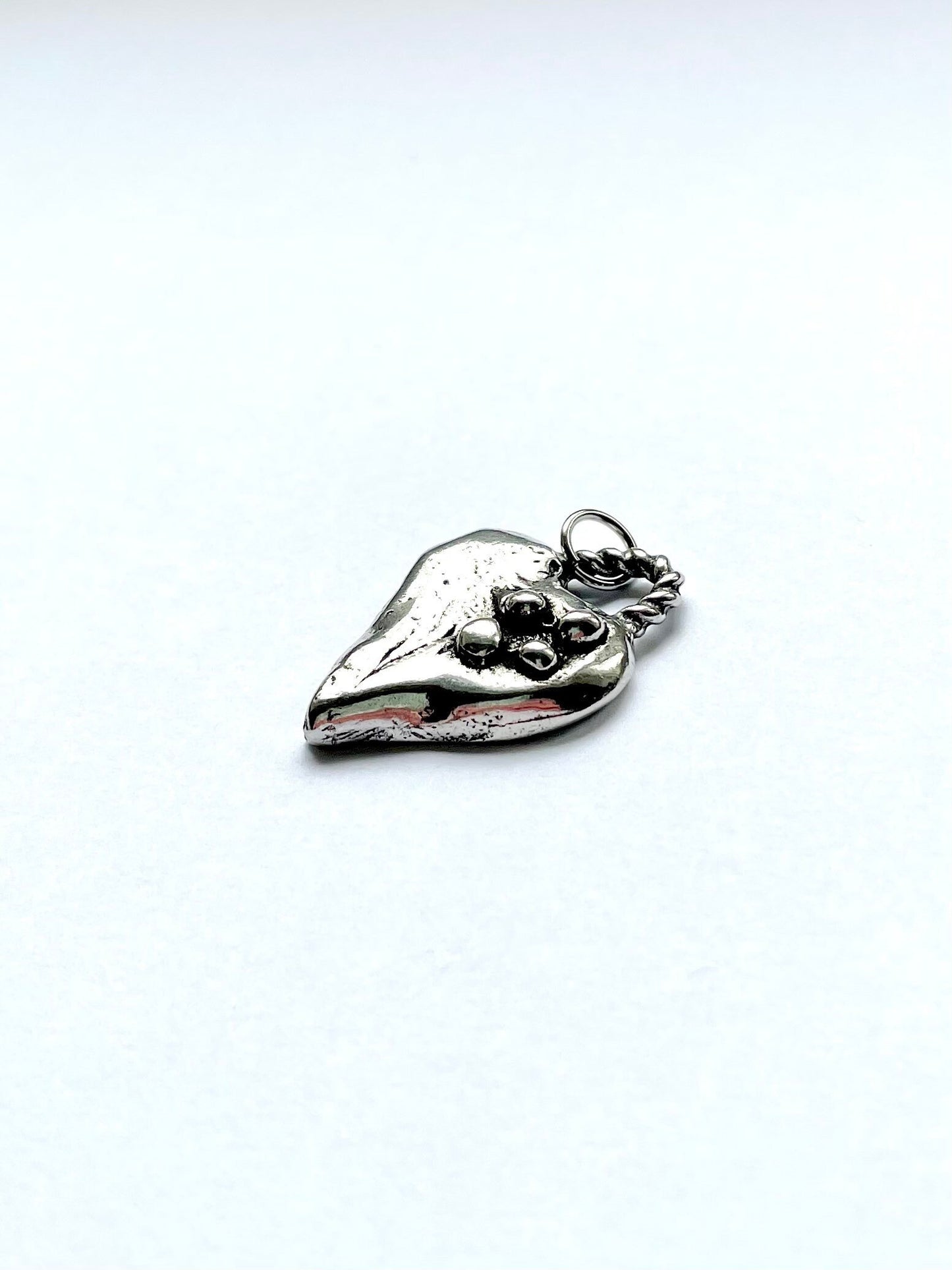Heart Charm, Heart Earrings, Silver Heart, Charm Bracelet, Silver Charm, Organic Heart, Handmade Heart, Heart Pendant, Valentine Heart