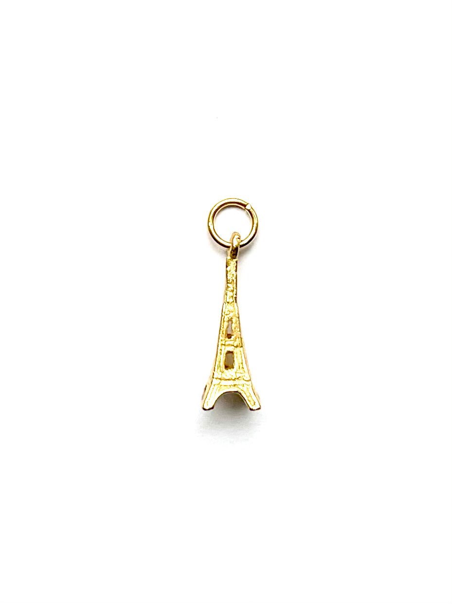 Eiffel Tower Charm, Paris Pendant, French Pendant, Paris Charm, French Jewelry, Pewter Charm, Gold Charm, Gold Eiffel Tower