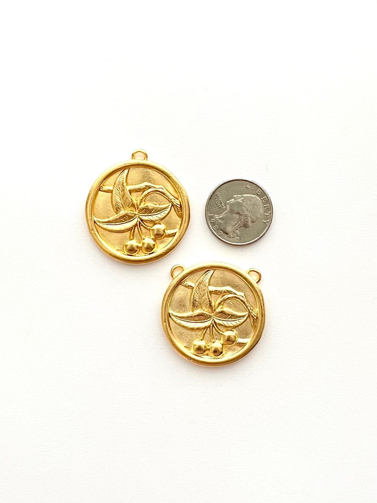 Gold Cherry Blossom Pendant, Statement Pendant, Cherry, Cherry Blossom Festival Jewelry, Jewelry Finding, Flower Pendant, Gold Jewelry