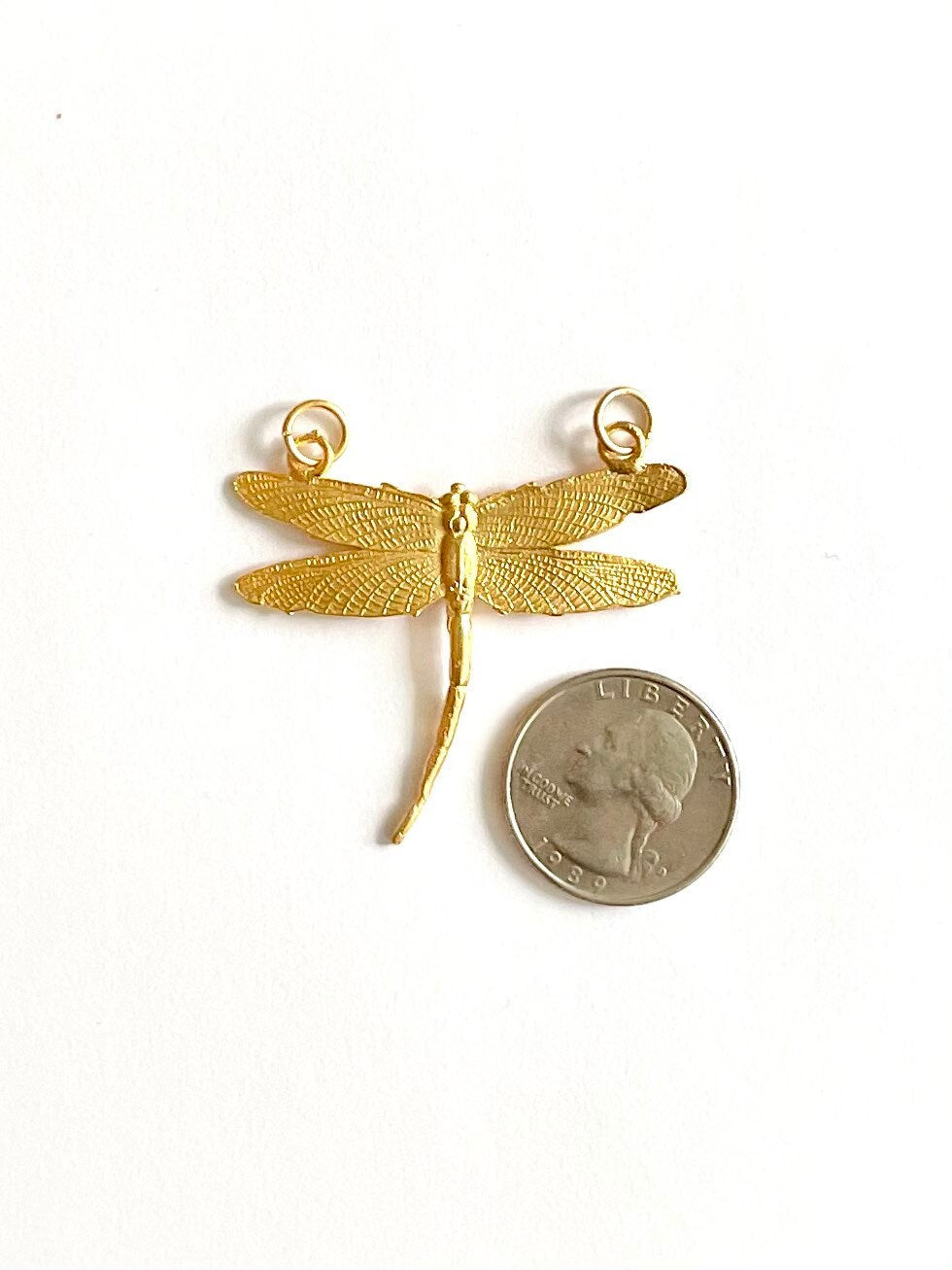 Dragonfly Charm, Dragonfly Pendant, Gold Charm, Dragonfly Necklace, Bug Jewelry, Insect Charm, Gold Dragonfly, Silver Charm