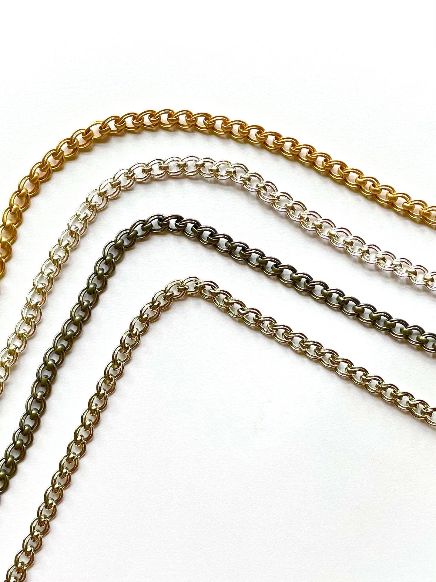 Double Curb Chain, Jewelry Making Chain, Wholesale Chain, Bulk Chain, Jewelry Finding, Jewelry Making, Curb Chain, Gold Chain