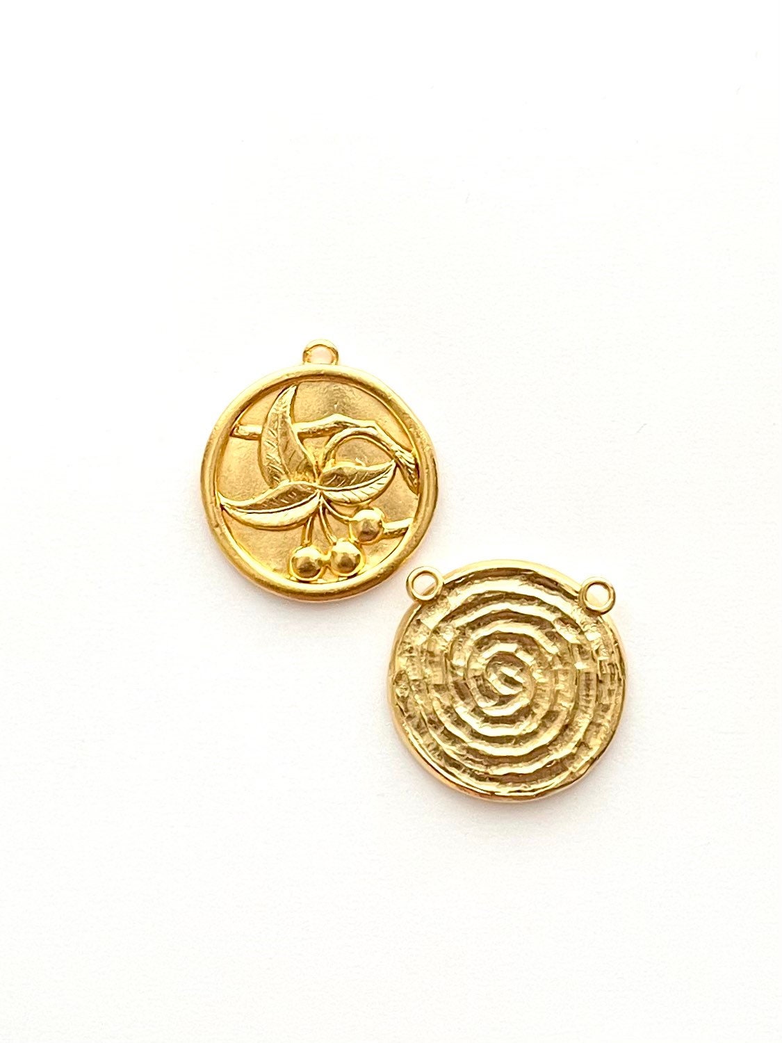 Gold Cherry Blossom Pendant, Statement Pendant, Cherry, Cherry Blossom Festival Jewelry, Jewelry Finding, Flower Pendant, Gold Jewelry