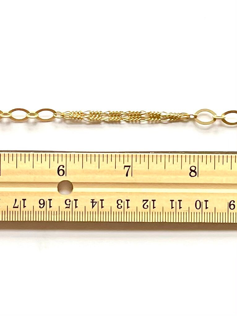 Triple Figaro, Bulk Chain, Chain by the Foot, Wholesale Chain, Jewelry Design, Necklace Chain, Figaro Chain, Gold Chain, Silver Chain