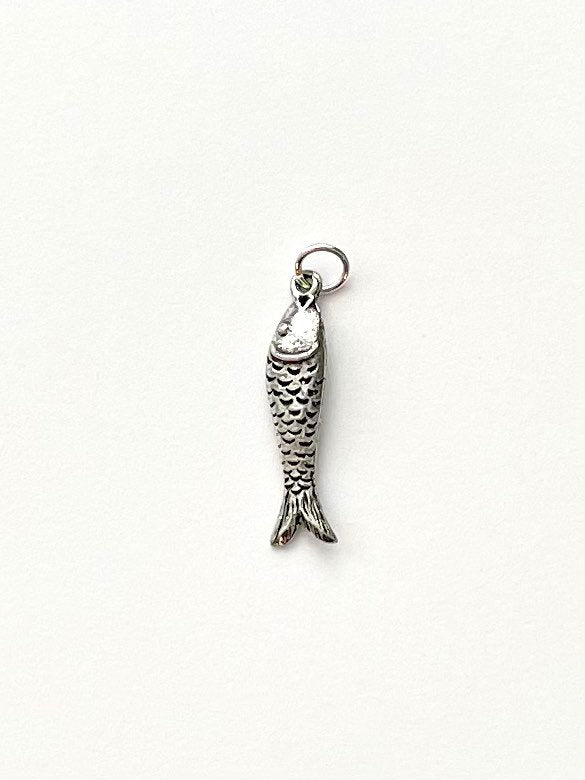 Goldfish, Silver Goldfish Charm, Fish Charm, Nautical Charm, Silver Charm, Beach Charm, Fish Jewelry, Beach Jewelry, Ocean Charms, Fishing