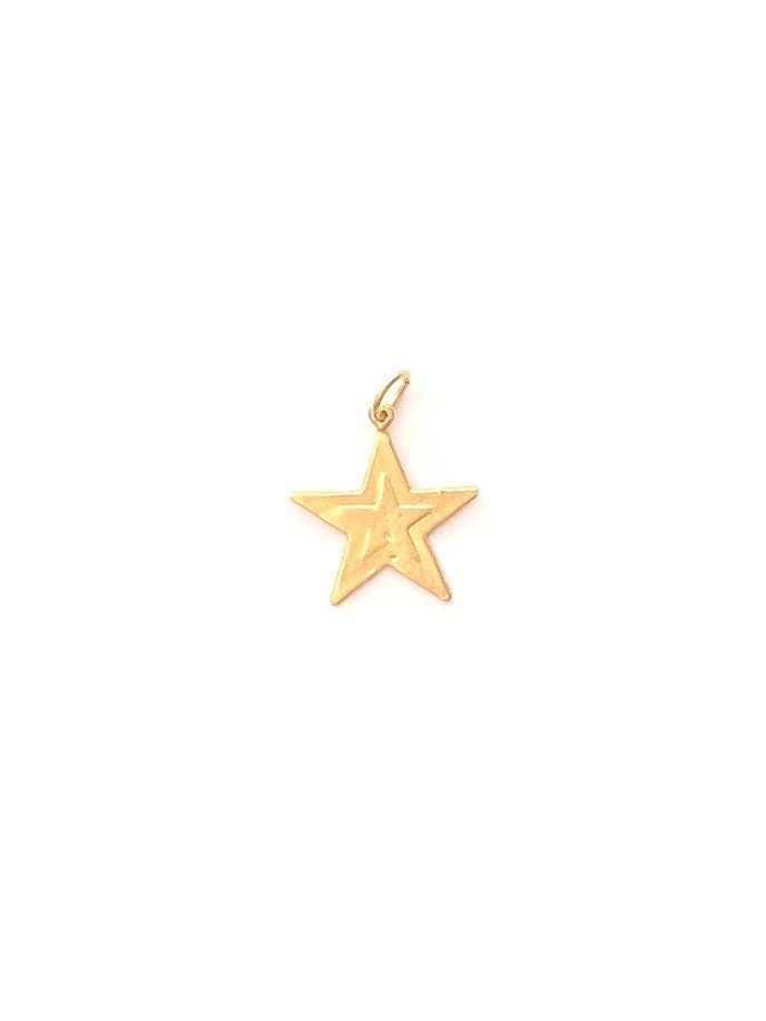 Star, Gold Star, Gold Charm, Gold Pendant, Patriotic Charm, Charm Bracelet, Jewelry Design