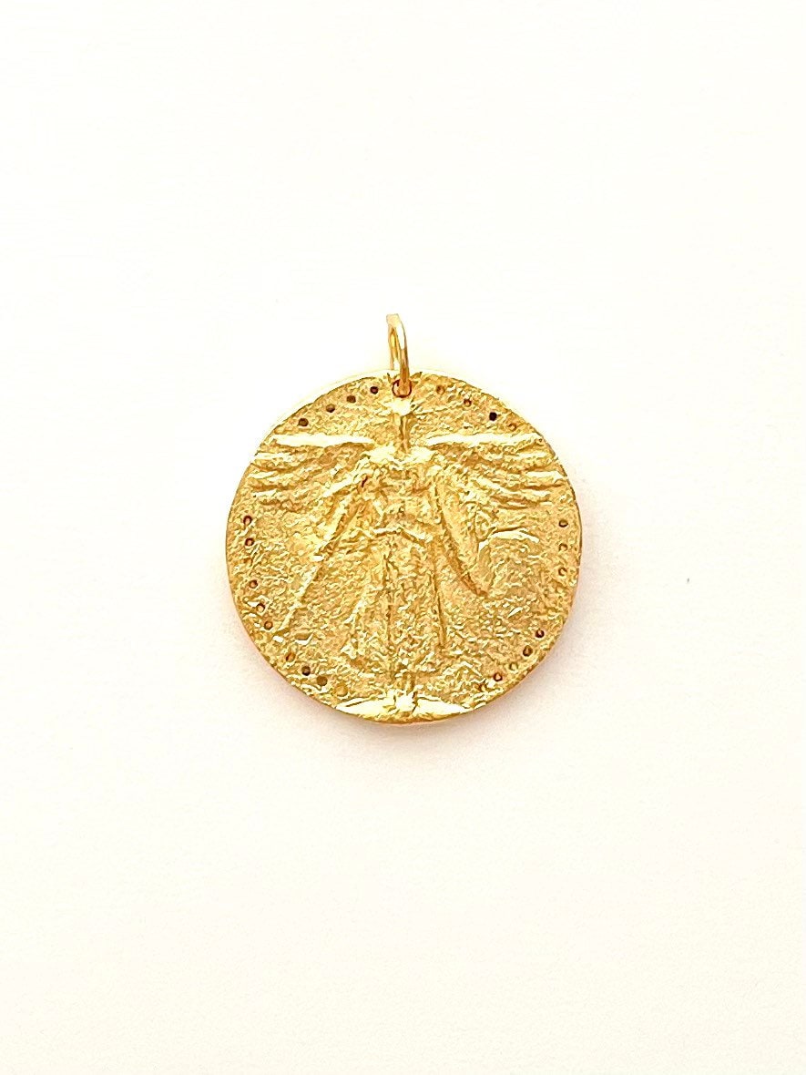 St Michael, The Archangel, Angel Charm, Angel Pendant, Silver Pendant, Gold Pendant, Religious Pendant, Patron Saint