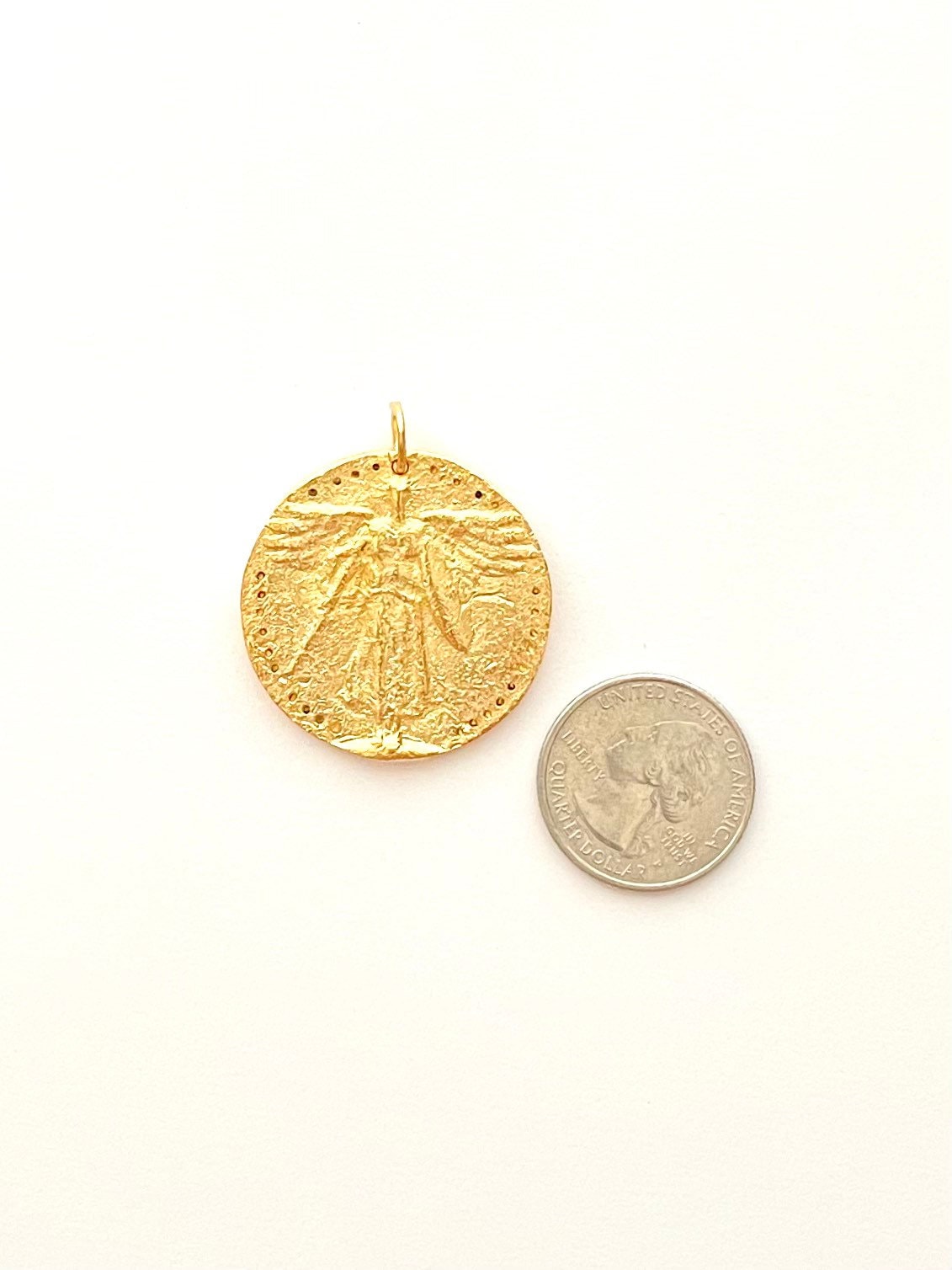 St Michael, The Archangel, Angel Charm, Angel Pendant, Silver Pendant, Gold Pendant, Religious Pendant, Patron Saint