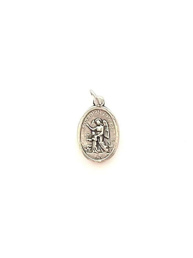 Guardian Angel Charm, St Michael Pendant, Religious Medallion, Religious Medal, Christian Jewelry, Baptism Gift, Religious Jewelry, Bible