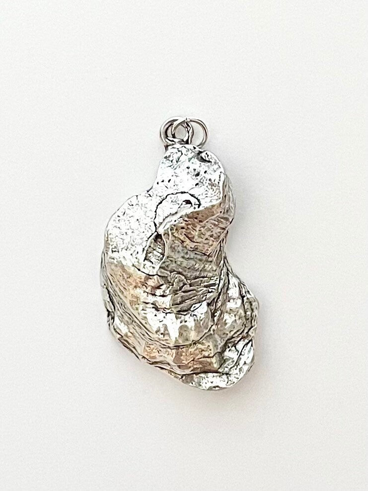 Ollie the Oyster, Gold Oyster Pendant, Silver Oyster Pendant, Shell Pendant, Nautical Charm, Seashell Necklace, Ollie the Oyster
