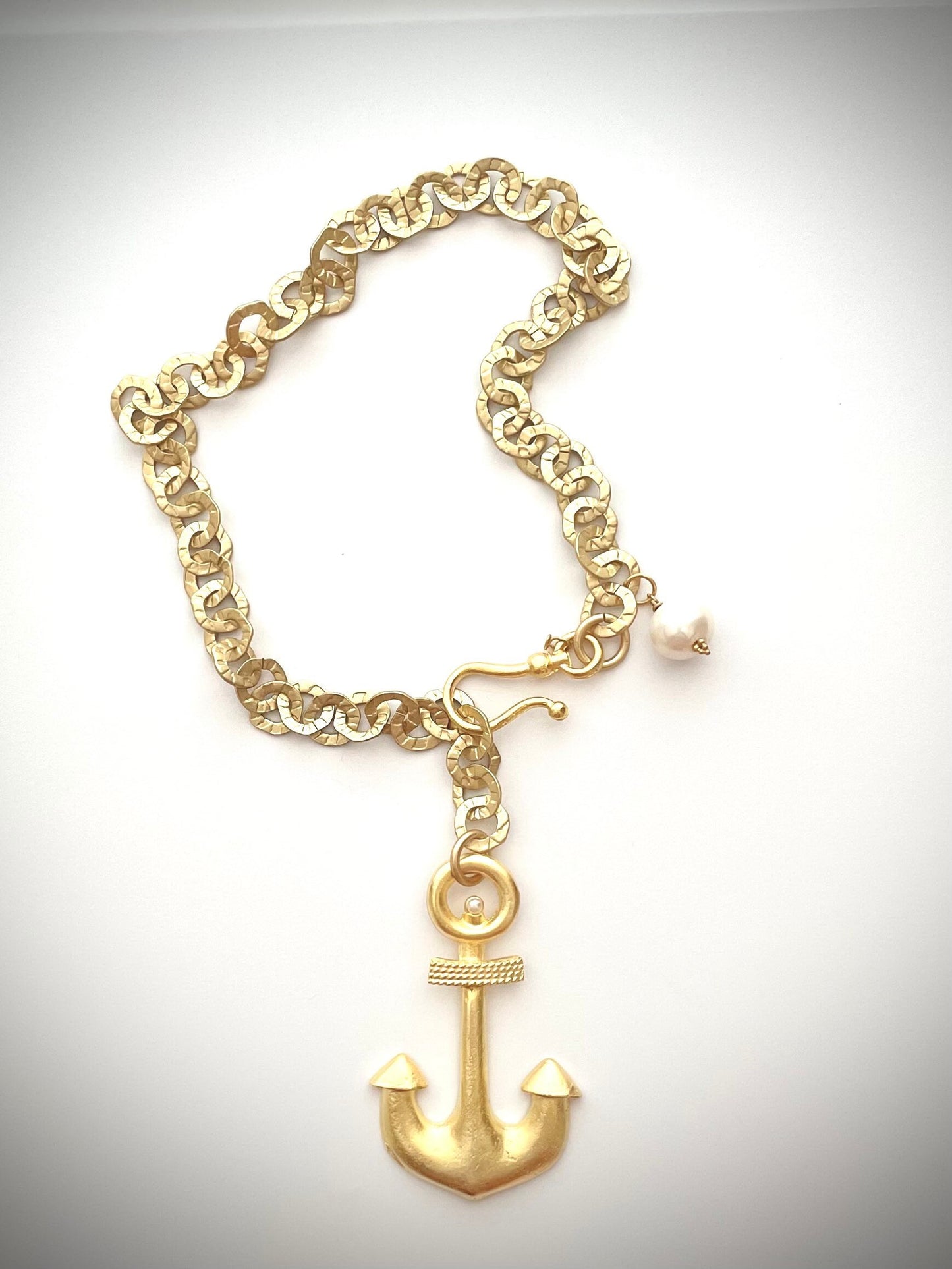 Large Gold Anchor Pendant for Jewelry Making, Gold Nautical Charm, Ocean Jewelry, Nautical Jewelry, Nautical Pendant,Sailing Jewelry, Pirate