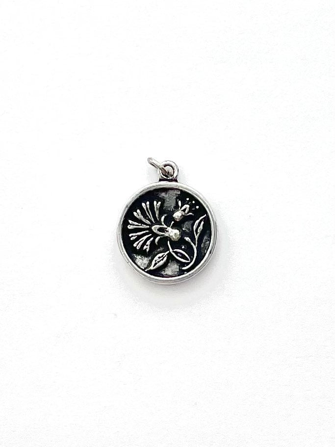 Thistle Charm, Scottish Flower Charm, Garden Charm, Silver Charm, Silver Pendant
